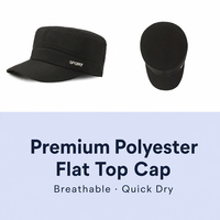 Casquette plate de cadet OEM en gros, logo personnalisé, broderie 3D, style Y2K, pour plage, pêche, sports, extérieur, en polyester, réglable, unisexe, pour patrouille
