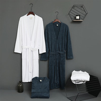 Peignoir en flanelle gaufrée pour homme, peignoir personnalisé pour femme, peignoirs d'hôtel et de spa, peignoirs pour filles