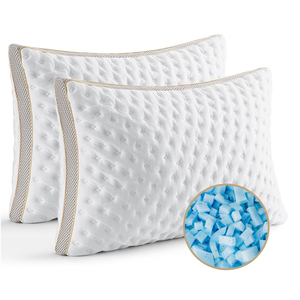 Almohadas de espuma viscoelástica trituradas, Gel tamaño Queen, Juego de 2 refrigerantes para dormir, paquete de 2 almohadas de cama ajustables - Product Image 6