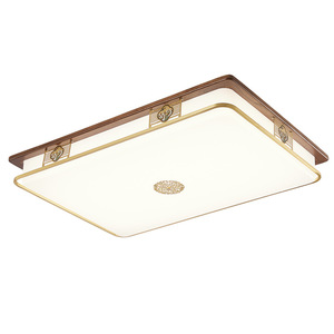 Chinese Style <b>Ceiling</b> <b>Light</b> Led Living Room Bedroom Main <b>Light</b> Walnut Wood Design Hardwired Switch Control - Product Image 4