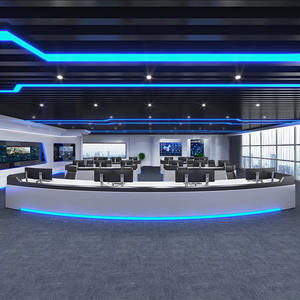 현대 LED 명령 센터 모니터링 콘솔 데스크 회의 테이블 부스 앵커 스테이션 직원 리셉션 데스크 - Product Image 3