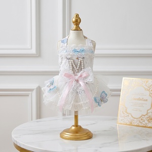 Vestido de Lujo Estilo Lolita, Color Blanco <span class=keywords><strong>Puro</strong></span>, Tipo Poncho de Princesa para Perros y Gatos Pequeños - Product Image 5