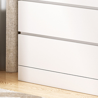 Commode moderne en MDF à 6 tiroirs, armoire de rangement grande capacité, meuble organisateur pour chambre, maison et bureau