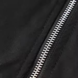 Custom Boxy Tee High Quality Hip Hop Streetwear Polo Zip up Oversized Black <strong>t</strong> <strong>Shirt</strong> for Men - Product Image 4