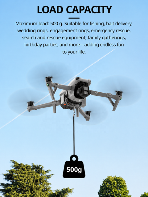 Air 3 Payload Dropper Accessory 500g Max Load Multi-Scene Airdrop for Gifts & Wedding Rings OEM for Compatible