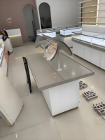 Acier inoxydable MDF matériel exposition vitrine comptoir aluminium verre médaille trophée vitrine pour bijoux centre commercial