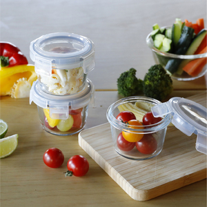 Ensemble de 3 récipients de conservation alimentaire en verre résistant à la chaleur Atomico de haute qualité, mini ronds et carrés - Product Image 2