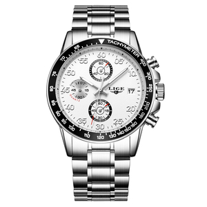 Nuevo Reloj Deportivo de Cuarzo Oem Odm 2026 para Hombre, Correa de Acero Inoxidable, Cristal Resistente al Agua 3BAR, Cronógrafo de 42 mm, Diseño Simple - Product Image 3