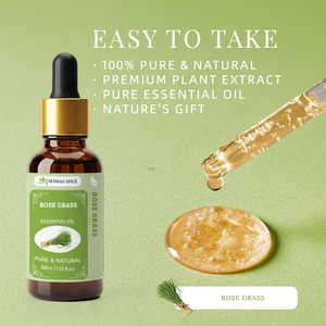 Aceite Esencial de Palmarosa 100% Puro, Aroma Fresco, Aceite Vegetal de Nota Única para Cuidado Facial, Masajes Corporales y Aromaterapia - Product Image 2