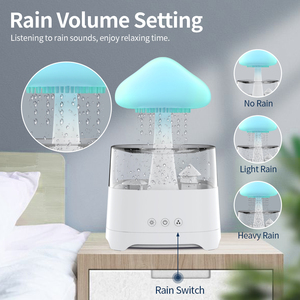 Nuovo design lettore musicale LED luce notturna con 7 colori cangianti rumore bianco pioggia suono umidificatore aroma ultrasuoni diffusore - Product Image 4