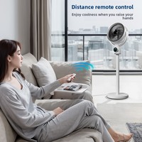 Ventilateur de sol électrique intelligent à chargement USB à commande vocale pour la maison, l'extérieur, l'hôtel et le camping-car en matière plastique