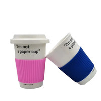 Housse de tasse isolante en silicone bon marché, anti-brûlure et antidérapante, pour accessoires de verrerie