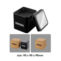 Boîtes en fer pour montres de la marque Skmei, couleur bleue, ensemble de boîtes avec couvercle, boîte d'origine, forme carrée / plate