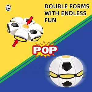 Kids Spinning <span class=keywords><strong>Magic</strong></span> Disc <span class=keywords><strong>Ufo</strong></span> Orb Pelota Ovni Bola deformata che rimbalza con piattino a sfera piatta luci a Led palle giocattolo volanti - Product Image 4