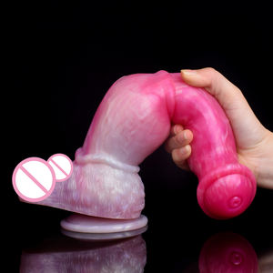 NNSX-consolador de caballo curvo con ventosa para punto G, juegos <span class=keywords><strong>sexuales</strong></span> de animales de fantasía para parejas, mujeres Gay, objeto para enchufar - Product Image 4