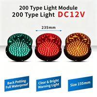 Module de feux de circulation LED de 200 mm avec indicateurs de signalisation rouge, jaune et vert, adapté aux parkings, aux usines, aux zones de chargement