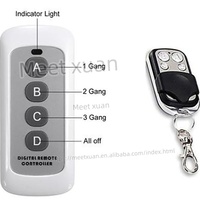 Control remoto de 433MHz DC 12V Control remoto inteligente inalámbrico 4 botones para interruptor de luz LED de pared Control remoto Dropshipping