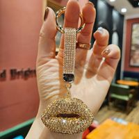 JYD S0315 Chaîne de téléphone DIY tendance, Décoration de sac à dos, Porte-clés, Bijou, Décoration de sac à main pour femme, Sangle de téléphone, Pendentif lèvres diamantées