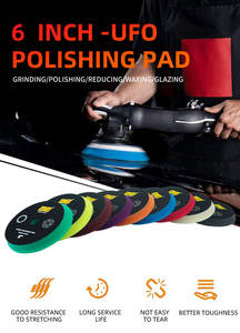 Tampon de polissage de voiture à double <span class=keywords><strong>action</strong></span> - Technologie de mousse à cellules variables, plaque de support à crochet, correction de peinture sans rayures - Product Image 2