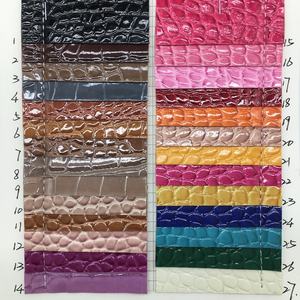 Cuero Sintético de PVC con Acabado Cocodrilo Brillante <span class=keywords><strong>Kenta</strong></span>, Impermeable y Repujado, 0.8mm de Grosor, para Bolsos de Mujer - Product Image 6