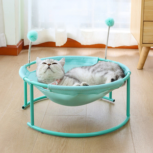 Verano transpirable <span class=keywords><strong>Cool</strong></span> <span class=keywords><strong>Cat</strong></span> Camping hamaca con bola peluda divertido lavable pequeños animales cama para mascotas nido - Product Image 3