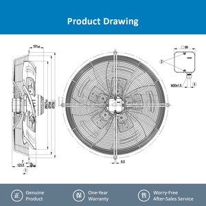 Ventilateurs axiaux électriques ebmpapst S4D630-AR01-01 630 mm 1250 W 400 V AC, ventilateurs de climatisation, ventilateurs de refroidissement axiaux - Product Image 4