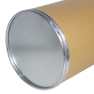 Tambor de Transporte de 12 Galones, Papel Kraft Marrón, Base de Hierro, Tapa de Hierro, Anillo de Acero - Product Image 2