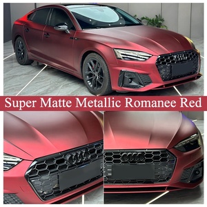 Pellicola Adesiva per Auto Personalizzata all'Ingrosso, Anti-Invecchiamento, Resistente ai Raggi UV, Super Opaca, Cromata Fantasma, Metallizzata, Rosso Romanee, Vinile Colorato per Wrapping Auto - Product Image 2