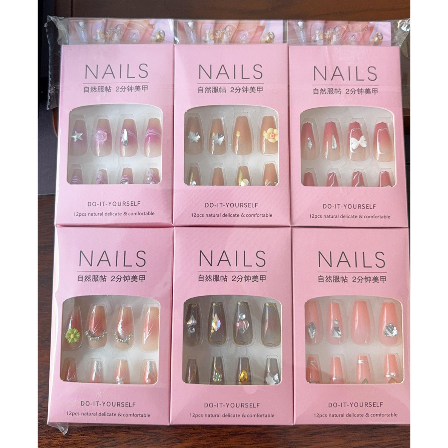Bestseller High-Quality French Tip Short 24Pcs Acrylic Press on Nails Private Label with Luxury Gift Box for Nail Procurement