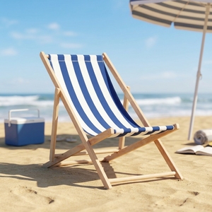 LANDSING ODM OEM Tragbarer Holzrahmen-Klappstuhl für Strand und Park, Outdoor-Klappstuhl für den Strand - Product Image 3