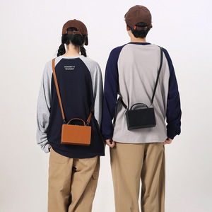 Bolso Bandolera de Cuero PU Impermeable, Ligero, Moderno, Retro, Simple, de Color Sólido, para Parejas, con Espacio para Teléfono, para Hombre - Product Image 6