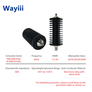 אטנואטור מיקרוגל <span class=keywords><strong>RF</strong></span> ניתן להתאמה אישית של Wayiii, 50Ω, DC-8GHz, 50W, SMA זכר ל-SMA נקבה, אפשרויות 10/15/20/25/30dB - Product Image 5