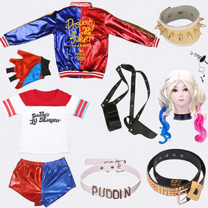 Disfraz <span class=keywords><strong>de</strong></span> Harley Quinn <span class=keywords><strong>de</strong></span> Suicide Squad para Niñas, Disfraz <span class=keywords><strong>de</strong></span> Monstruo con Bordado para TV y Cine, Halloween - Product Image 3