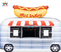 Stand de restauration gonflable en PVC écologique, thème hamburger, hot-dog, pop-corn, pour décoration de fête, accessoire photo, événements