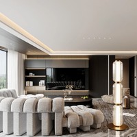 Moderno Soporte de TV de Madera Personalizable con Pantalla LED, Almacenamiento Multifuncional para Muebles de Sala de Estar, Compatible con Televisores de 65 Pulgadas o Más