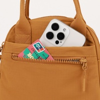 Sac à bandoulière carré léger pour femme, style coréen, motif renard coloré, en nylon multicouche résistant à l'eau avec fermeture éclair