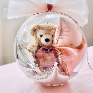 <b>Valentines</b> Christmas Chinese New Year Birthday Decoration Big Wide Mouth Led <b>Balloon</b> Transparent PVC 20 Inch <b>Balloons</b> with Rose - Product Image 3