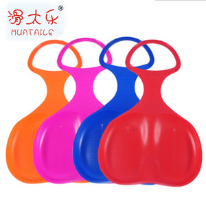 Trineo de nieve azul de HDPE con asa para niños y adultos, esquí acrobático, diversión invernal al aire libre - Product Image 2