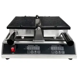 Máquina de waffles e waffles comercial para batatas fritas, equipamento digital para assar waffles e batatas fritas