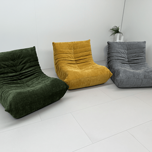 Sofá Individual Moderno <span class=keywords><strong>Naranja</strong></span> de Pana para Sala de Estar, Venta al por Mayor de Fábrica para Espacios Pequeños, Sofá Perezoso Comprimido de Estilo Moderno - Product Image 5