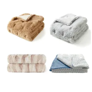 UFBemo-Manta de lana de felpa suave lavable a máquina, para gatos y perros, venta al por mayor