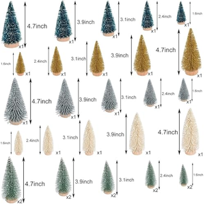 Fournitures de décoration de Noël, décoration de la maison, fête de Noël, arbre en sisal, petit arbre de Noël, mini arbres de Noël artisanaux - Product Image 4