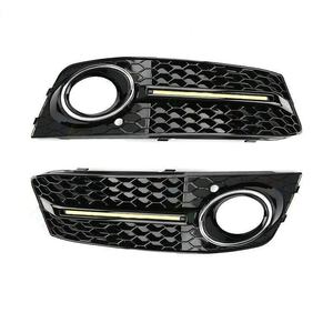 Couvre-phare antibrouillard en plastique de haute qualité, noir brillant, avec LED pour Audi A4 Non-Sline 2008-2012 B8 - Product Image 2