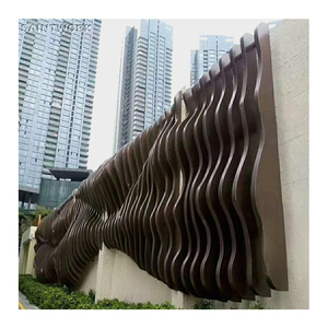 Muro esterno materiali decorativi in metallo alluminio striscia di rivestimento della parete pannelli facciata facciata tenda parete rivestimenti profili decorativi - Product Image 2