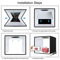 Versatile Studio LED Light Box 25-60cm Softbox avec luminosité réglable pour les tournages de produits et les salons professionnels