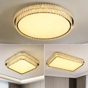 Luxus dekorative Edelstahl-Kristall-Küchenleuchte modern Schlafzimmer Led Deckenlichter für Zuhause