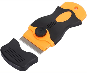 Outil de nettoyage pour enlever les étiquettes, les autocollants, les décalcomanies, la peinture, le grattoir pour vitres, outil de grattoir à lame de rasoir en plastique rétractable - Product Image 3