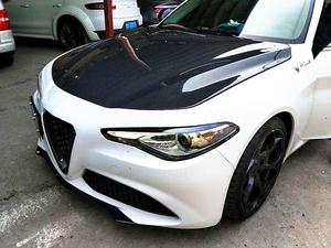 Cofano Motore Auto QV in Fibra di Carbonio per <span class=keywords><strong>Alfa</strong></span> <span class=keywords><strong>Romeo</strong></span> Giulia Quadrifoglio Verde Berlina 4 Porte 2017-2020 - Product Image 6