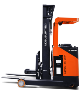 מלגזה חשמלית חדשה מדגם NOBLELIFT RT15Q עם הרמה קדמית, כושר הרמה 1.<span class=keywords><strong>5</strong></span> טון, גובה הרמה 3-6 מטר, תורן תלת-שלבי, סוללת עופרת-חומצה, גלגלים מסוג PU - Product Image 1