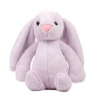 Jouet en peluche lapin mignon et doux avec rembourrage en coton PP, design brodé - Couleur personnalisée, unisexe, doudou d'anniversaire
